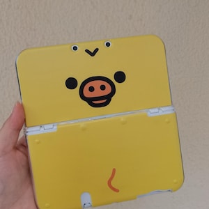 Cute Yellow Kawaii 3DS Protective Case, Cartoon Face Cover for Nintendo 3DS XL LL New 3DS Console, Custom Gaming Accessory Gift
