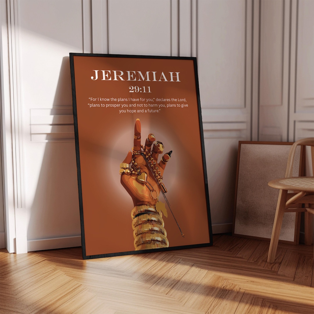 Bible Verse Wall Art, Jeremiah 29 11 Print, Cozy Home Decor (digital ...