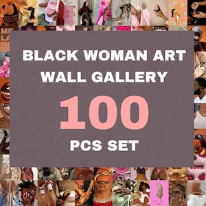 Schwarze Frau Wandgalerie; Urban Black Girl Poster, College Dorm Print (Digitaler Download-100+)