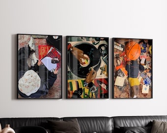 Set of 3 Black Man Fashion Art, Gift For Boyfriend, Hypebeast Life Style (Digital)