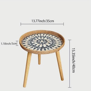 Modern Luxury Coffee Table - Handcrafted Rattan Shell-Shaped Side Table