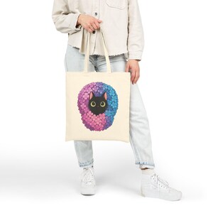 Cat in FlowersTote Bag
