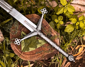 Handmade Scottish Claymore Sword, Highland Black Medieval Longsword, Christmas Gift for husband