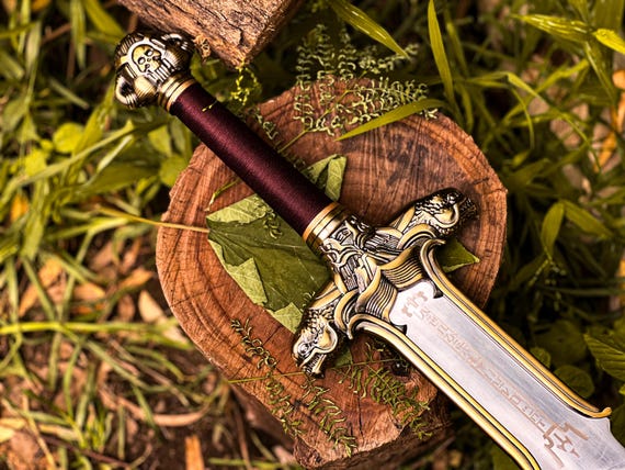 Handmade Canon the Barbarian Sword Atlantean Cosplay swords replica, Personalized gift for boyfriend