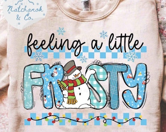 Fühlen ein wenig frostig Png, Frohe Weihnachten Png, niedlicher Schneemann Png, Kleinkind Weihnachten, Winter Vibes Png, Weihnachten Png, digitaler Download, Frostig