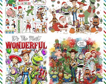 Merry Christmas Toy Story Png Bundle: Trendy Shirt Design (Digital Download)