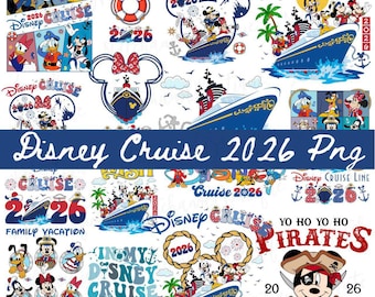 Dis ney Cruise 2026 Png Bundle, Family Trip 2026, Vacation Trip Png, Personalized Dis ney Trip Png, My First Dis ney Trip, Mouse And Friends
