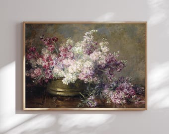 Floral Still Life Canvas Print: Vintage Botanical Art by Marie Egner