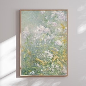 Abstract Wildflower Canvas Print: Vintage Botanical Wall Art