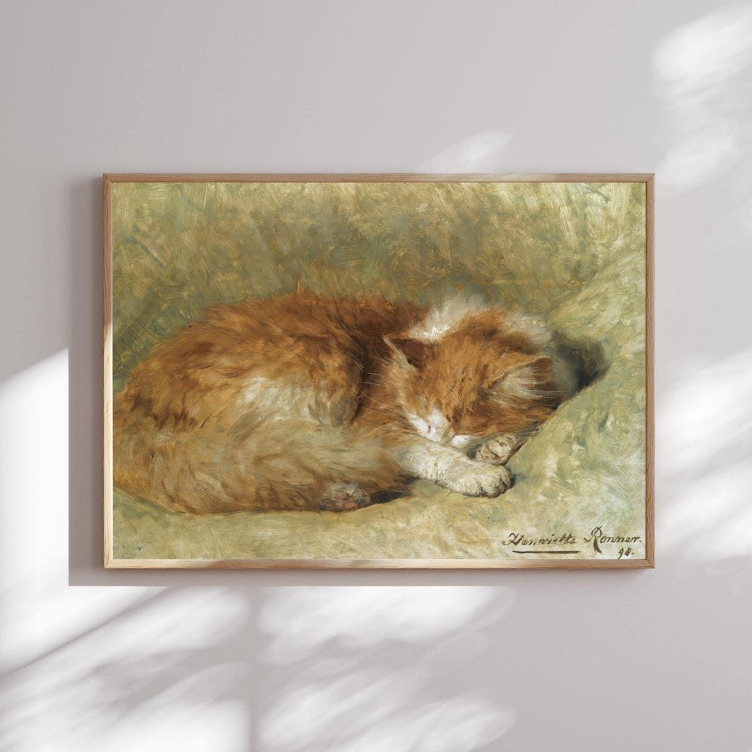 Sleeping Cat Art Print: Vintage Henriëtte Ronner-knip Painting - Etsy