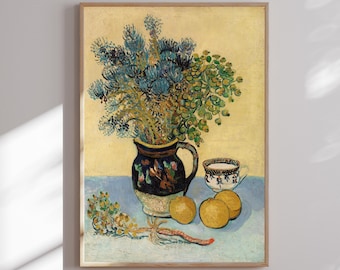 Van Gogh Still Life Canvas Print: Floral Wall Art, Vintage Kitchen Decor