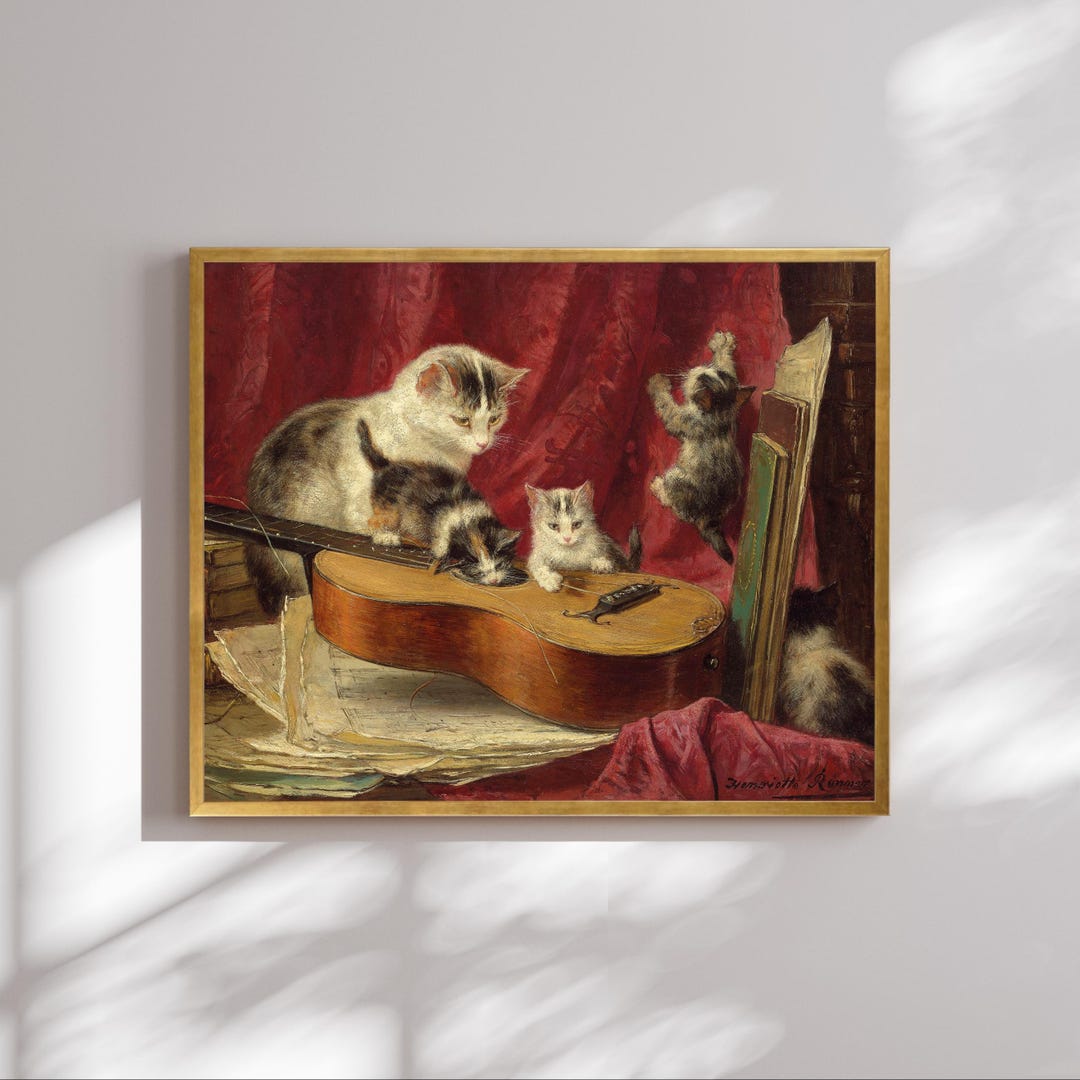 Henriette Ronner Cat Canvas Print: Vintage Kitten Painting, Cats and ...