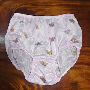 Vintage Butterfly Classic Panties – Sheer Nylon Sissy Knickers Lingerie Handmade Underwear for Men Women Crossdresser Retro Style - NNPPE12