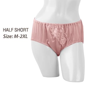 Sissy Nylon Panties Vintage Granny Briefs High Waist Lingerie for Crossdresser Underwear - KSARA01