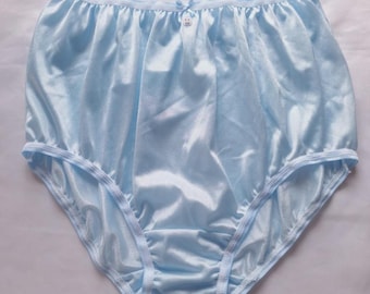 Vintage Nylon Granny Panties Sissy Style High-Waisted Briefs for Men Women Lingerie - OCK01