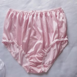 Sissy Granny Nylon Panties High Waist Briefs Vintage Lingerie for Men Women Underwear - OCK01
