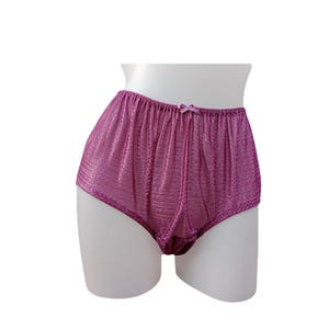 Vintage Sissy Granny High-waist Briefs Knickers Classic Silky Nylon Panties for Men Women - Sheer Soft Gusset Lingerie Underwear - VPUN02