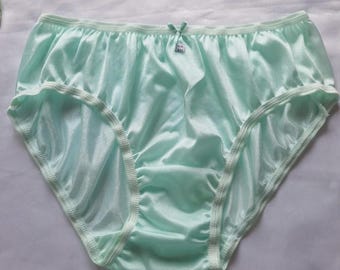 Granny Panties Sissy Half Waist Briefs Silky Nylon Vintage Classic Style Lingerie for Men and Crossdressers Underwear - OCK02