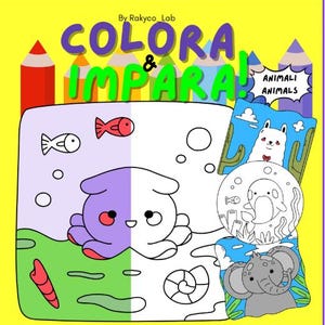 Animali da colorare con Pregrafia Bilingue