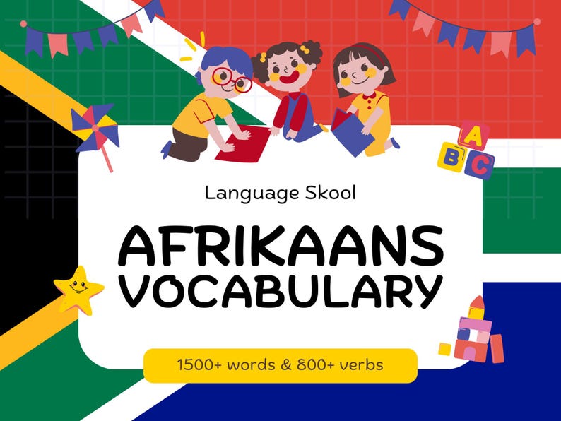 Afrikaans Vocabulary & Verb List PDF | 1500+ Words - 800+ Verbs ...