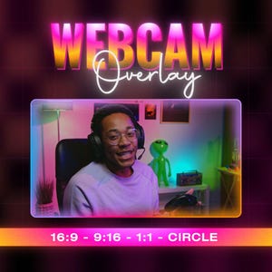 Clean Stream Webcam Overlays | Animated Webcam | Facecam for Streamers |Stream Frame | Streaming Borders | Pack of 4 Styles in 4 Sizes