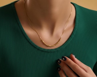 ラブ モールス信号ネックレス - 隠されたメッセージ ジュエリー - 彼女