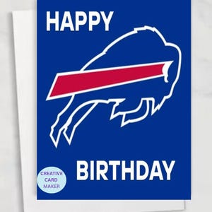 Buffalo Bills Birthday card, NFL Birthday cards, Football birthday cards, Football, NFL