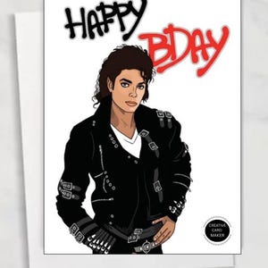 Cartão de aniversário de MICHAEL JACKSON