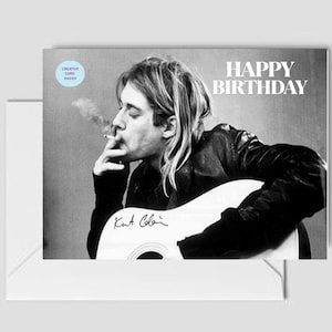 Carte d'anniversaire Nirvana - Kurt Cobain (intérieur vierge)