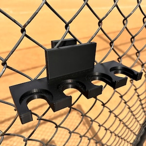 Softball/Baseball Fence Mount Bat Holder – Custom 3D Printed with Built-In Fence Support