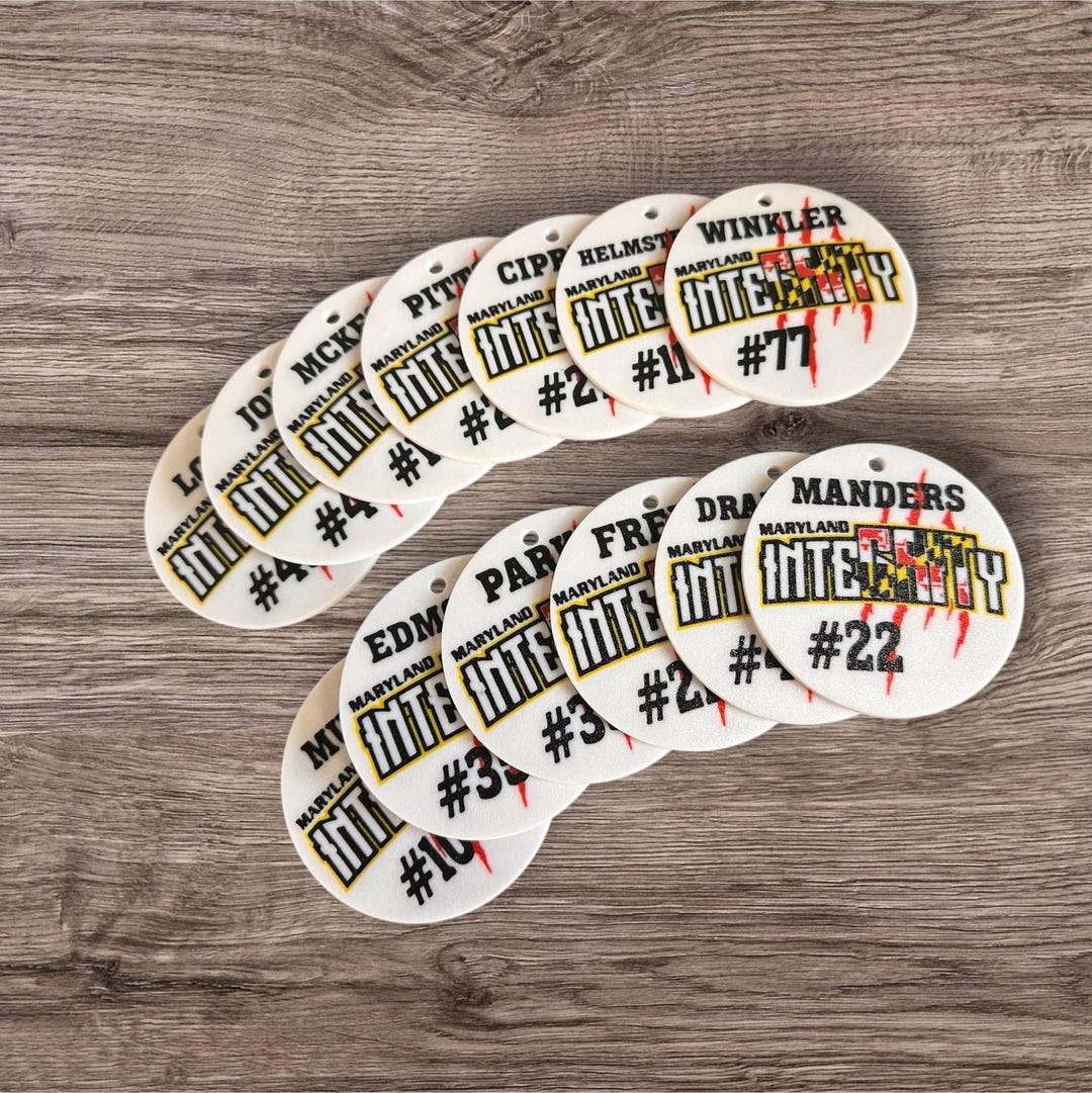 Personalized Team Bag Tags – Custom Sports Name & Number - Etsy