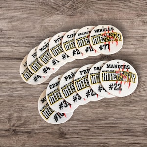 Personalisierte Team Taschenanhänger - Benutzerdefinierte Name & Nummer ID Tags für Baseball, Softball, Sporttaschen - 3 ”- Teamlogo inklusive