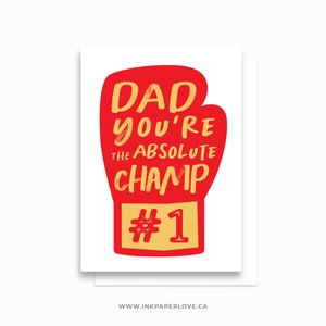 Papa, tu es le champion, carte de correspondance tout simplement le meilleur papa de tous les temps, papa #1, père, grand-père, grand-père, cadeau pour lui, de la femme d'un enfant