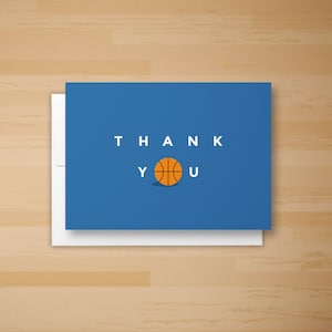 Carte de remerciement pour le basket-ball pour l'entraîneur de basket-ball de votre équipe sportive, avec enveloppe, taille A1.