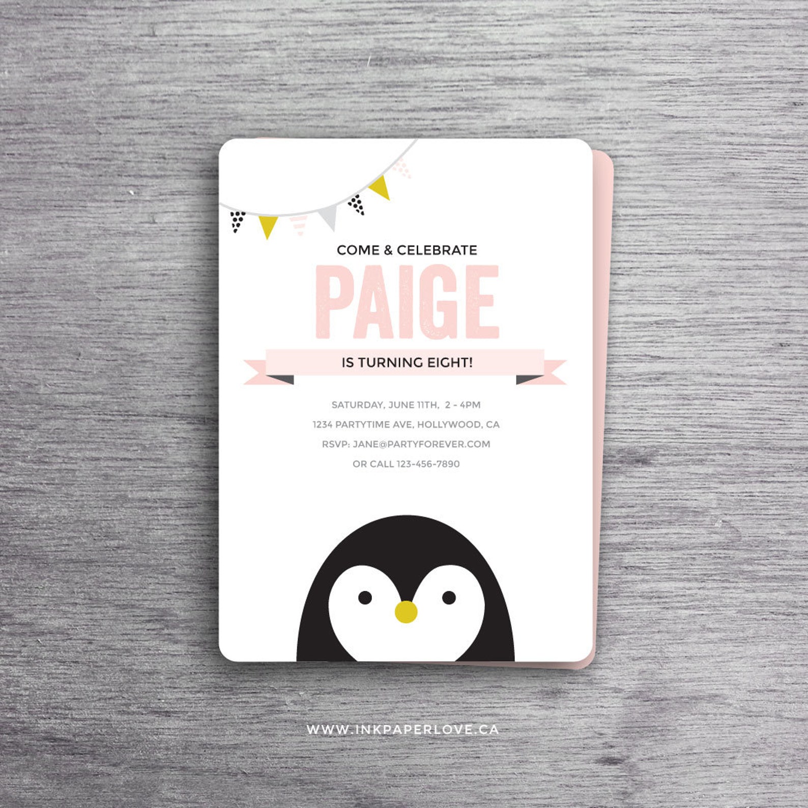 PENGUIN PARTY INVITATION Printable, Penguin Birthday Party, Digital ...
