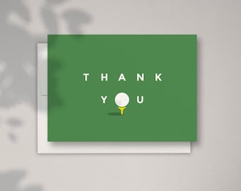 GOLF THANK YOU Card for the Golf Coach of your child's sports team, or your golf caddy, includes envelope, size A1.