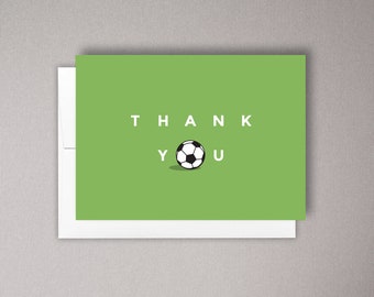 SOCCER THANK YOU Card for the Soccer Coach or Team Manager of your child's sports team, includes envelope, size A1.