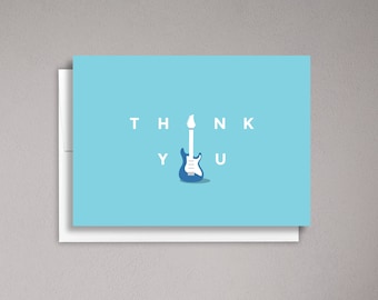 Cartão de agradecimento para professor de violão, presente de fim de ano para instrutor de música, instrumentos acústicos e elétricos