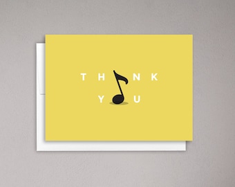 Cartão de Agradecimento para Professor de Música, Cartão de Agradecimento para Professor de Piano, Cartão de Apreciação para Professor de Canto, Presente para Turma, Violino e Flauta
