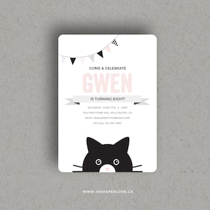 CAT PARTY INVITATION, Cats, Cat Party Invite, Cat Gifts, Printable, Cat Birthday Party Invitation, Cat Party Decor, Kitten Party Invitations