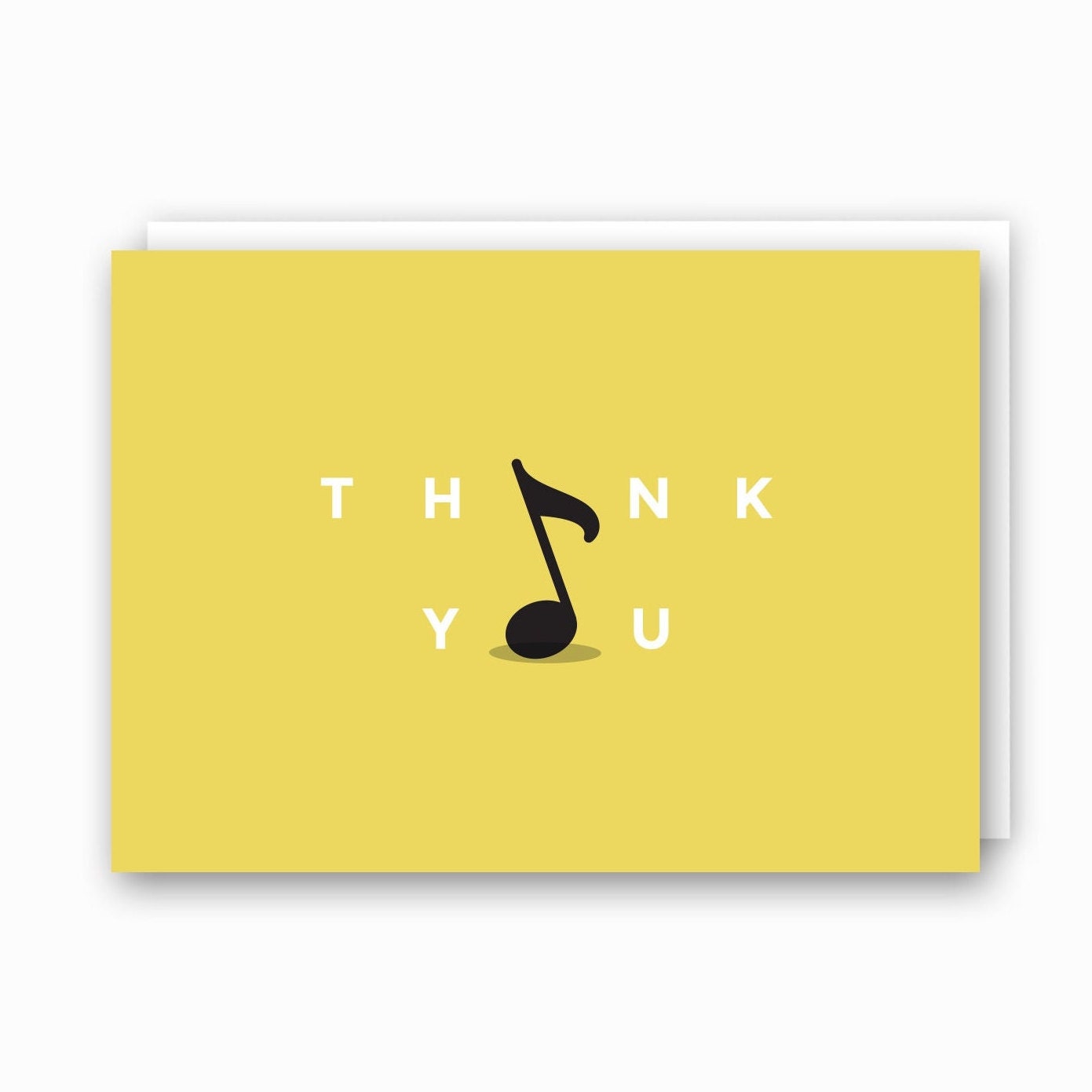 THANK YOU Card for Music Teacher Gifts, Piano Instructor Notecard