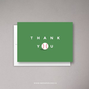 Tarjeta de AGRADECIMIENTO DE BÉISBOL para el entrenador de béisbol de su equipo deportivo o el de su hijo, incluye sobre, tamaño A1.