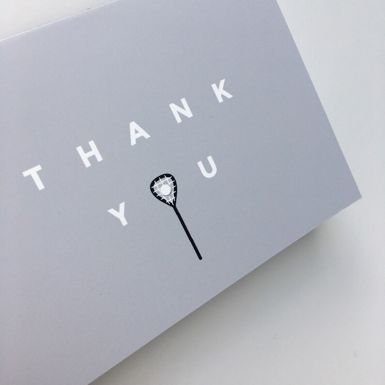 LACROSSE THANK YOU Card for the Lacrosse Coach or Team Manager | Etsy