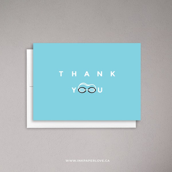 SWIMMING THANK YOU Card for Swim Coach, Swim Coach Gift, Sport Card, Swimming Instructor, For Your Child's Swim Instructor, Thank You Coach