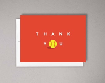Cartão de agradecimento para treinador de softball, presentes para o time de softball, presente para treinador, presente para treinador de softball de um time esportivo masculino ou feminino.