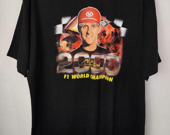 00s Vintage F1 Michael Schumacher Formula Uno Racing T-Shirt