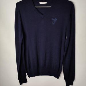 Versace Collection wool Sweater V-neck Vintage Luxury Medusa size m