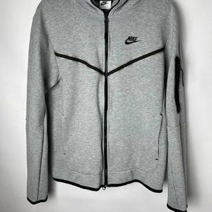 Y2k Sk8 Drill Hype Nike Tech Fleece Gray Zip Hoodie Size S - Etsy