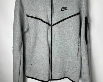 Y2k sk8 drill hype Nike Tech Fleece gray Zip Hoodie size S