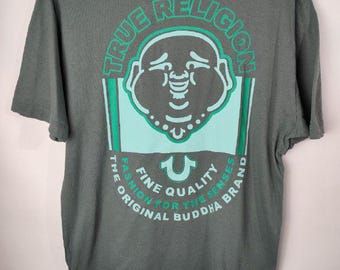 Vintage True Religion Japanese brand Buddha logo rare tee